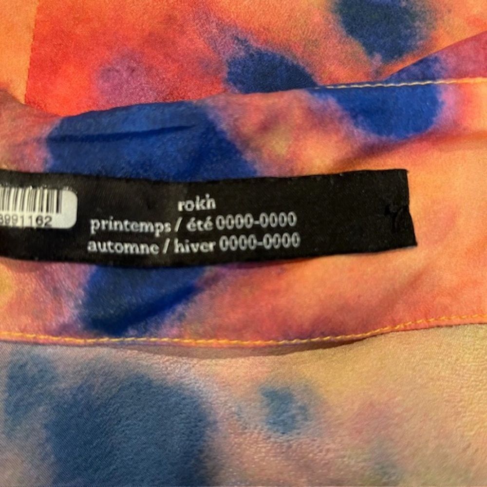 Rokh Women's Orange Tie Dye Open Side Spaghetti Strap Top Size Small - Picture 7 of 13